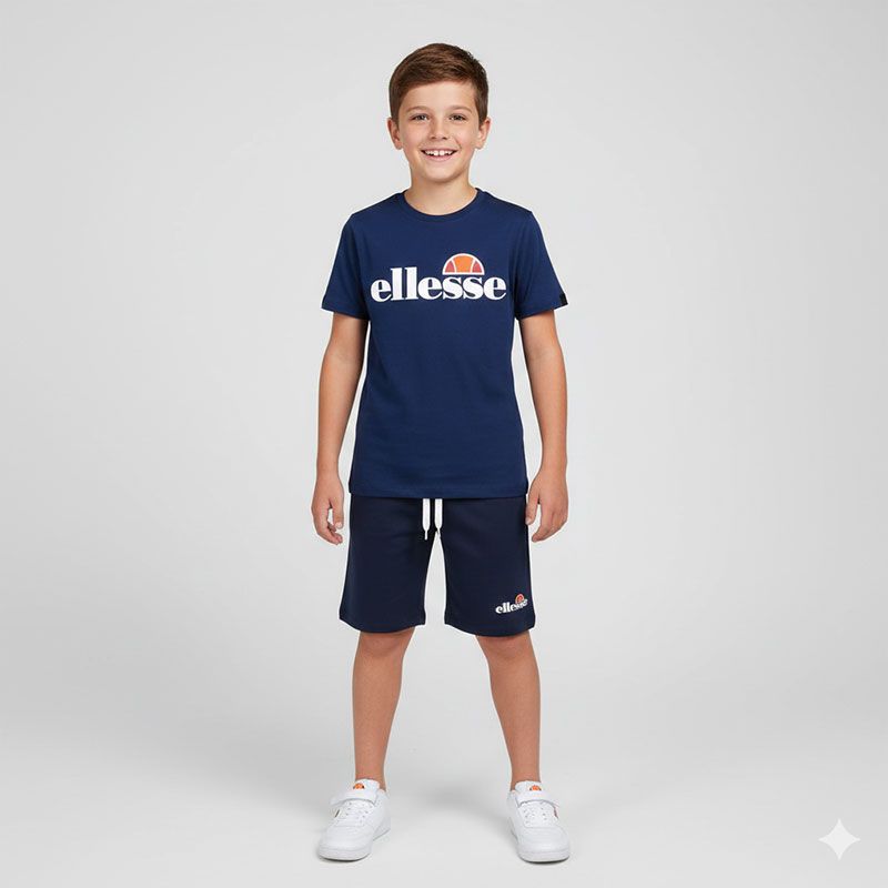 Ensemble coton t shirt short bolenti ellesse Enfant ELLESSE