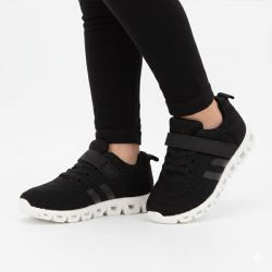 Baskets en toile à scratch euloge semelle design Enfant BURTON OF LONDON