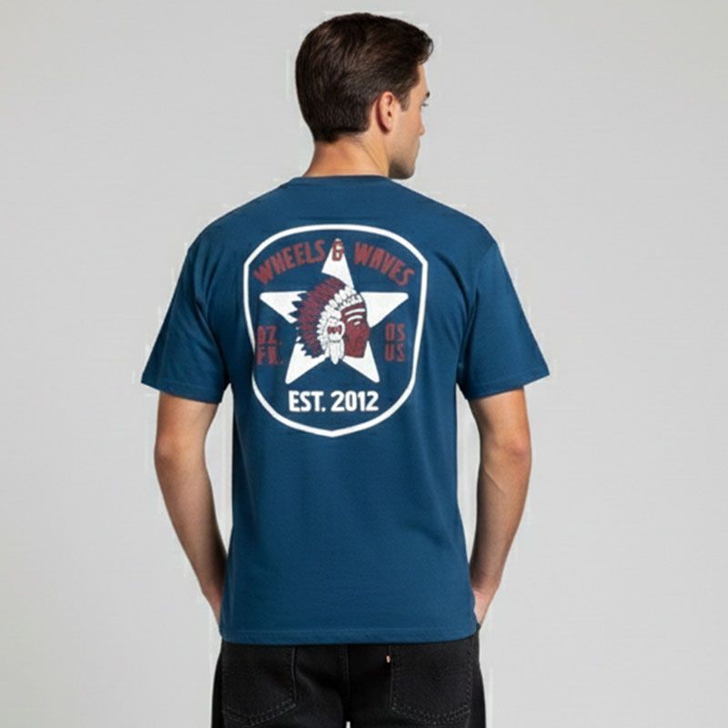 Tee shirt basique imprimé étoile dos Homme WHEELS AND WAVES