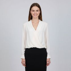Blouse crème col V burro Femme IMPERIAL