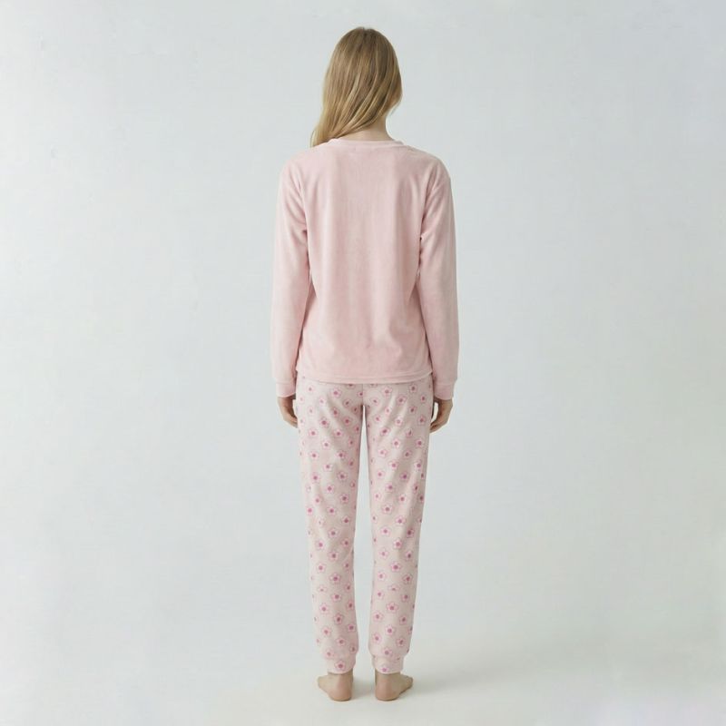 Pyjama long velours mot23172 Femme BILL TORNADE