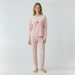 Pyjama long velours mot23172 Femme BILL TORNADE