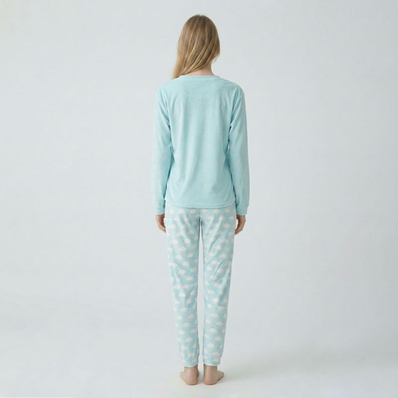 Pyjama long velours mot23172 Femme BILL TORNADE