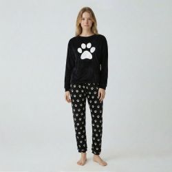 Pyjama long velours mot23172 Femme BILL TORNADE