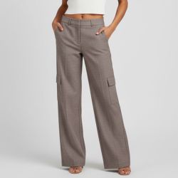 Pantalon style cargo à carreaux Femme ONLY