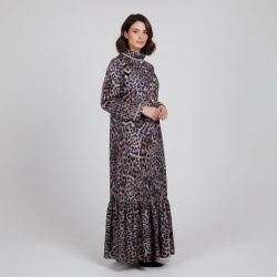 Robe boutons bijoux imprimé léopard Viva Femme HOLLY AND JOEY