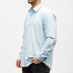 Bill00 chemise coton poly bleu ciel - nid d'abeilles Homme BILL TORNADE