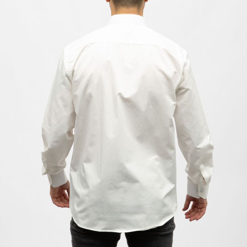 Bill00 chemise coton poly blanc - uni Homme BILL TORNADE