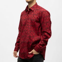 Bill00 chemise coton poly rouge profond - grunge Homme BILL TORNADE