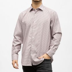 Bill00 chemise coton poly blanc Éclatant - pied de poule Homme BILL TORNADE