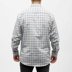 Bill00 chemise coton poly bleu marine - carreaux Homme BILL TORNADE