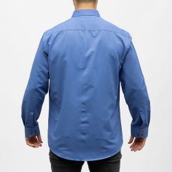 Bill01 chemise coton poly uni petrole Homme BILL TORNADE