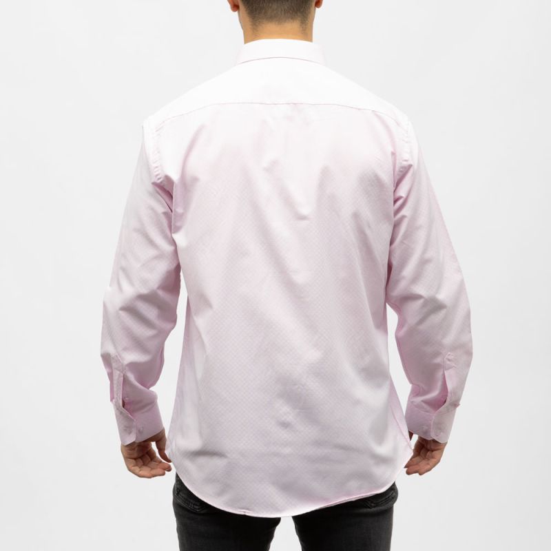 Bill00 chemise coton poly rose pÂle - faux-uni Homme BILL TORNADE