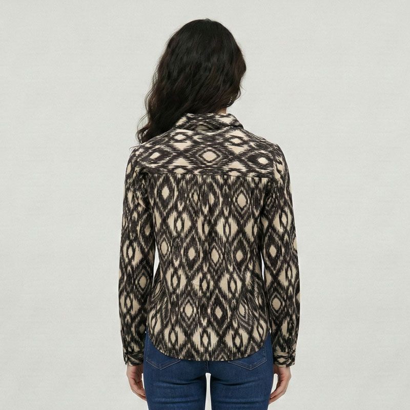 Blouse ikat beige noir erg Femme LES TROPEZIENNES PAR M.BELARBI