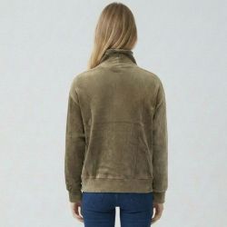 Sweat col camionneur kaki doline Femme LES TROPEZIENNES PAR M.BELARBI