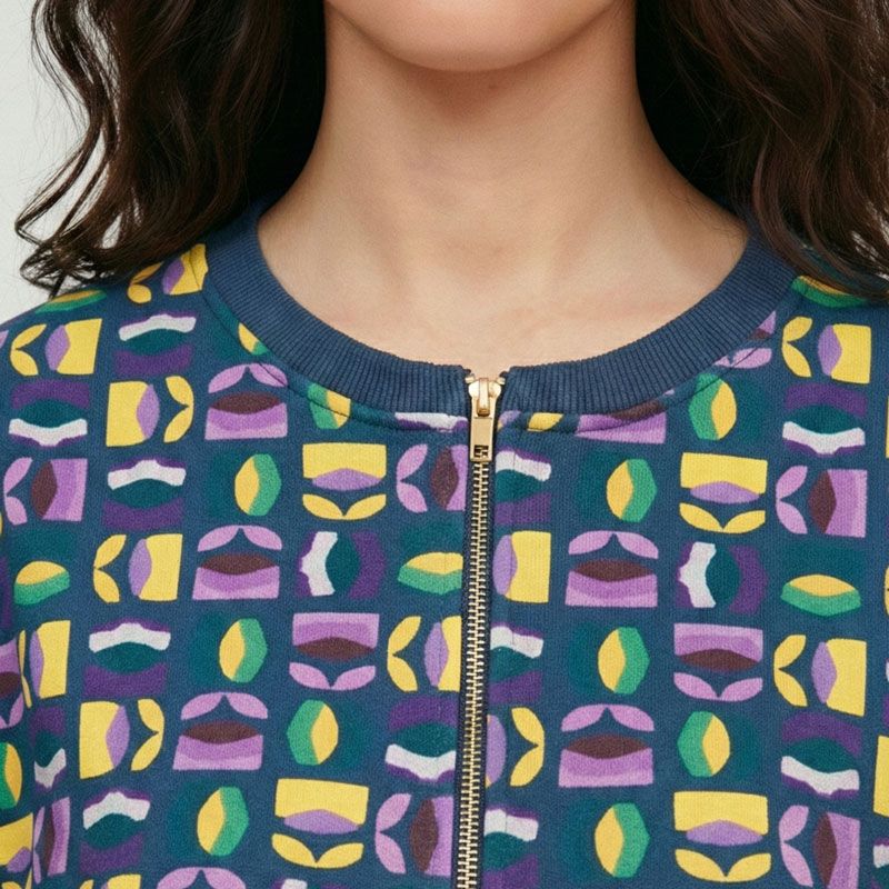 Sweat zip multico fleurs granit Femme LES TROPEZIENNES PAR M.BELARBI