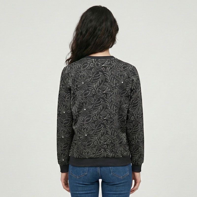 Sweat zip vegetal noir granit Femme LES TROPEZIENNES PAR M.BELARBI