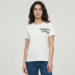Tee shirt ecru majastres Femme LES TROPEZIENNES PAR M.BELARBI