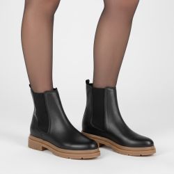 Bottines chelsea Selma noir semelle gomme Femme LES TROPEZIENNES PAR M.BELARBI