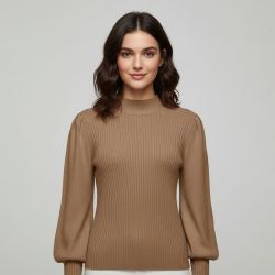 Pull fin manches ballons Kattie Femme ONLY