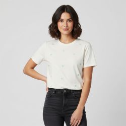 Tee shirt en coton imprimé coeurs Femme ONLY