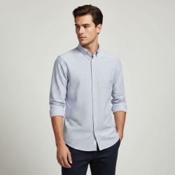 Chemise slim fit infinity oxford à rayures Homme JACK & JONES