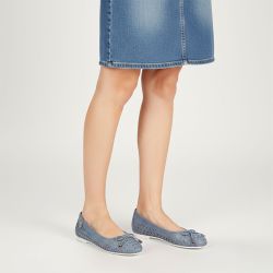 Ballerines julia tissées logo écusson relief Femme US POLO