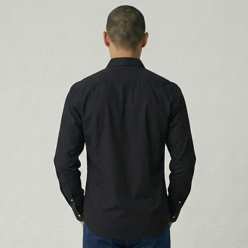 Chemise unie black umb001 reg Homme UMBERTO