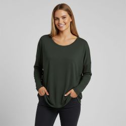 Haut fluide manches longues col rond Femme JDY