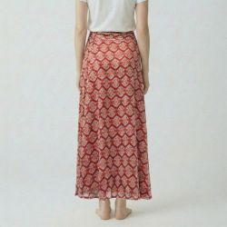 Jupe mulico bohemian rouge curel Femme LES TROPEZIENNES PAR M.BELARBI