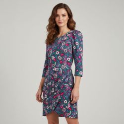 Robe imprimée à fleurs col rond femme LA PETITE ETOILE 