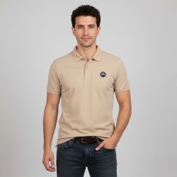 Polo logo brodé Homme HELVETICA