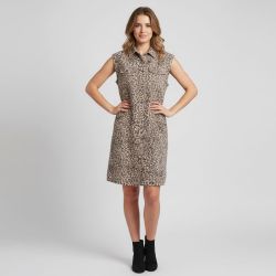 Robe sally aop leopard creamy js23-314-03 Femme JOSEPH 'IN