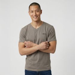 Tee shirt mc col v santos Homme KAPORAL