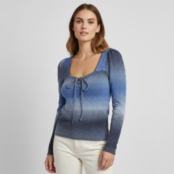 Pull maille ajourée melodie col carré dégradé Femme LA PETITE ETOILE