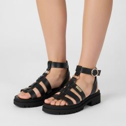 Sandales semelles épaisses Tobo noire Femme LES TROPEZIENNES PAR M.BELARBI