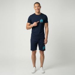 Ensemble tee shirt short om blue g23026 s/xl Homme OM