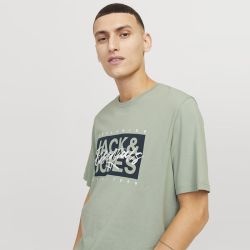 Tee shirt jwhcolton sky captain 12298014 4502 Homme JACK & JONES