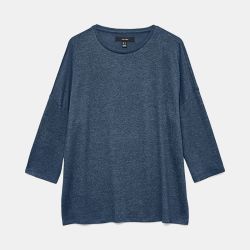 Pull fin 3/4 vmbrianna dark denim 10277858 4476 Femme VERO MODA
