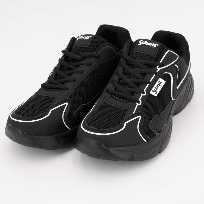 Basket black black hide t 40/45 Homme SCHOTT