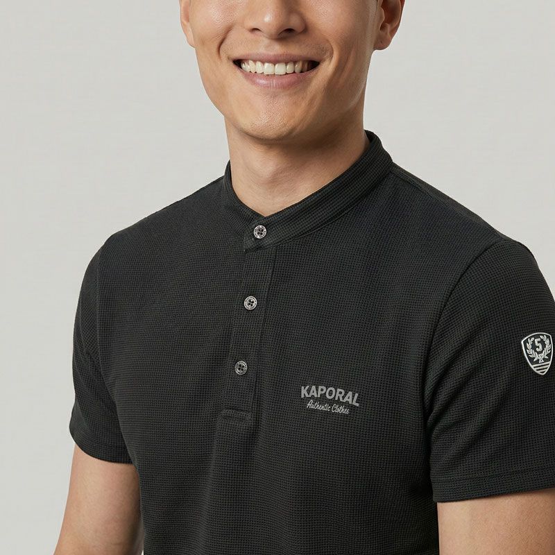 Polo en maille col mao darnelo Homme KAPORAL