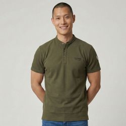 Polo en maille col mao darnelo Homme KAPORAL