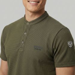 Polo en maille col mao darnelo Homme KAPORAL