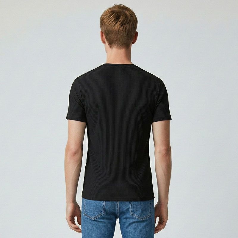 Tee shirt col rond en maille wendel Homme KAPORAL