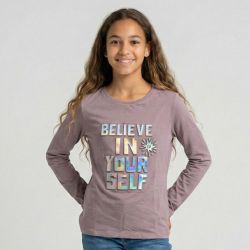 Tee shirt ml dark lilas xh61189,bio,f877 t4/12 ans Enfant IKKS