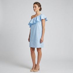 Robe courte asymétrique à volants rimel Femme LA PETITE ETOILE