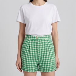 Short vert priss tweed pied de poule Femme LA PETITE ETOILE