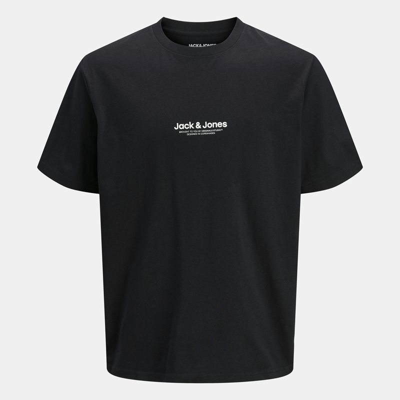 Tee shirt black jwhvesterbro 12266156 4400 Homme JACK & JONES
