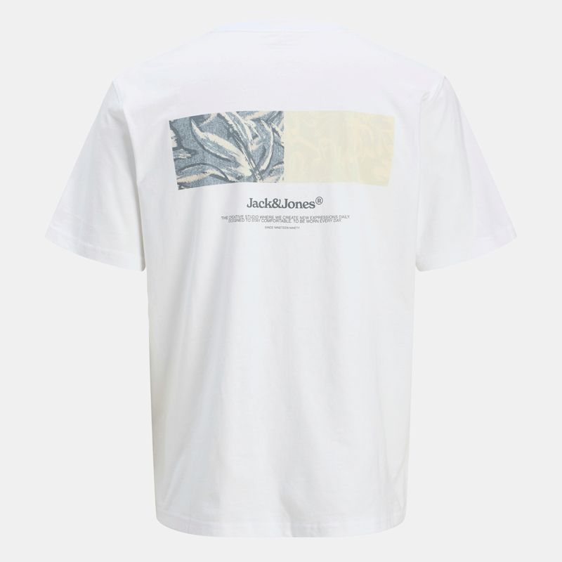 Tee shirt mc bright white jwhsplit 12297539 4502 Homme JACK & JONES