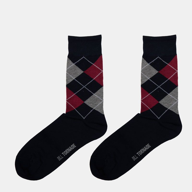Paire de chaussette en fil d'ecosse fantaisie 20140 t39/46 Homme BILL TORNADE